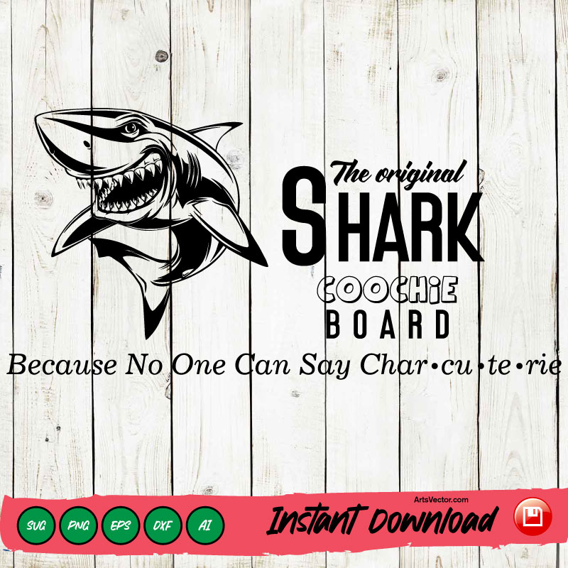 Shark coochie board SVG PNG EPS DXF AI