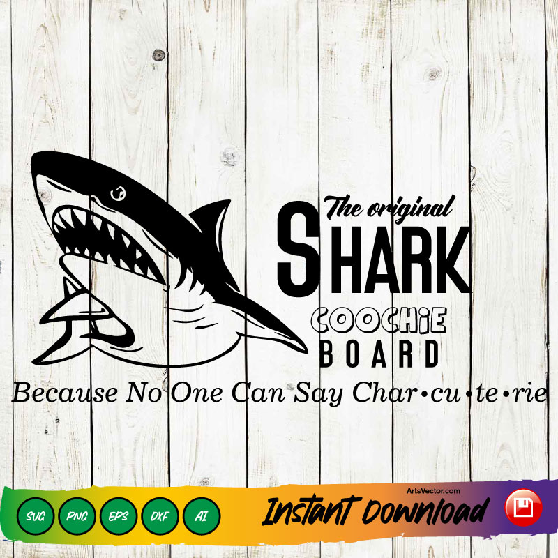 Shark coochie board Funny SVG PNG EPS DXF AI
