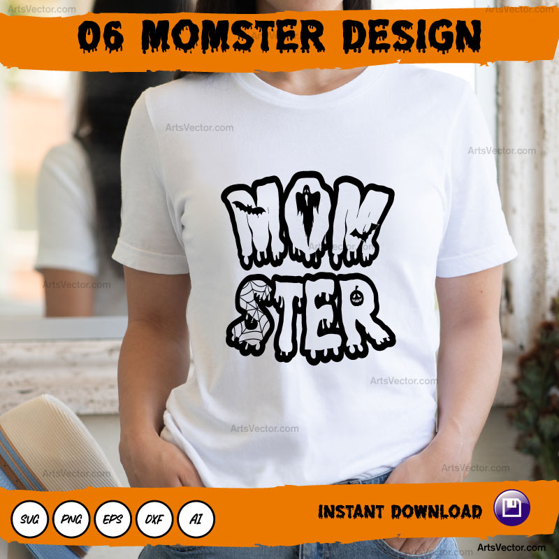 Dripping Momster SVG PNG