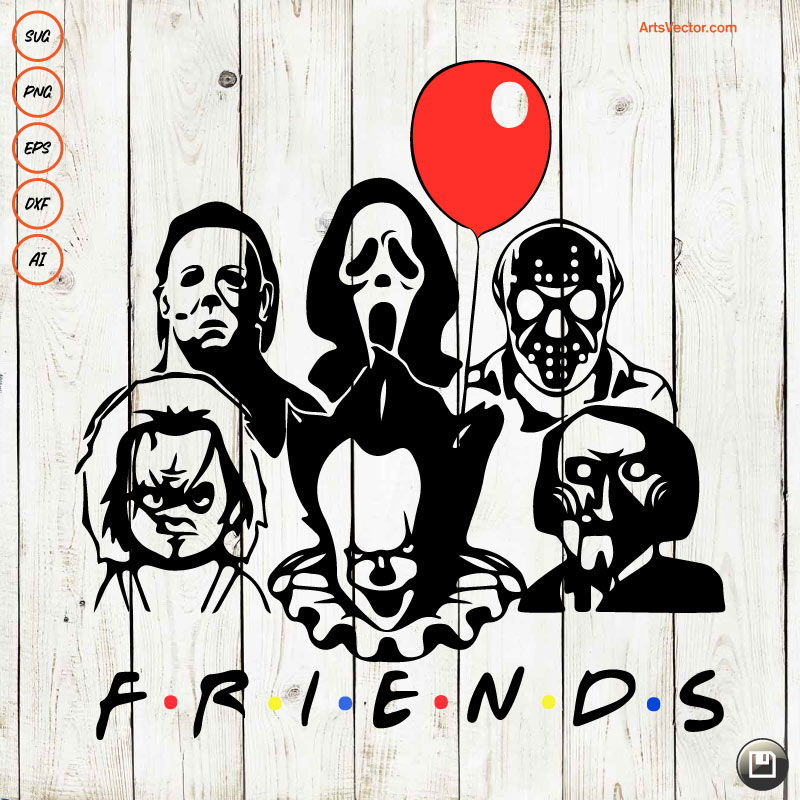 Friends Halloween Horror SVG PNG EPS DXF AI