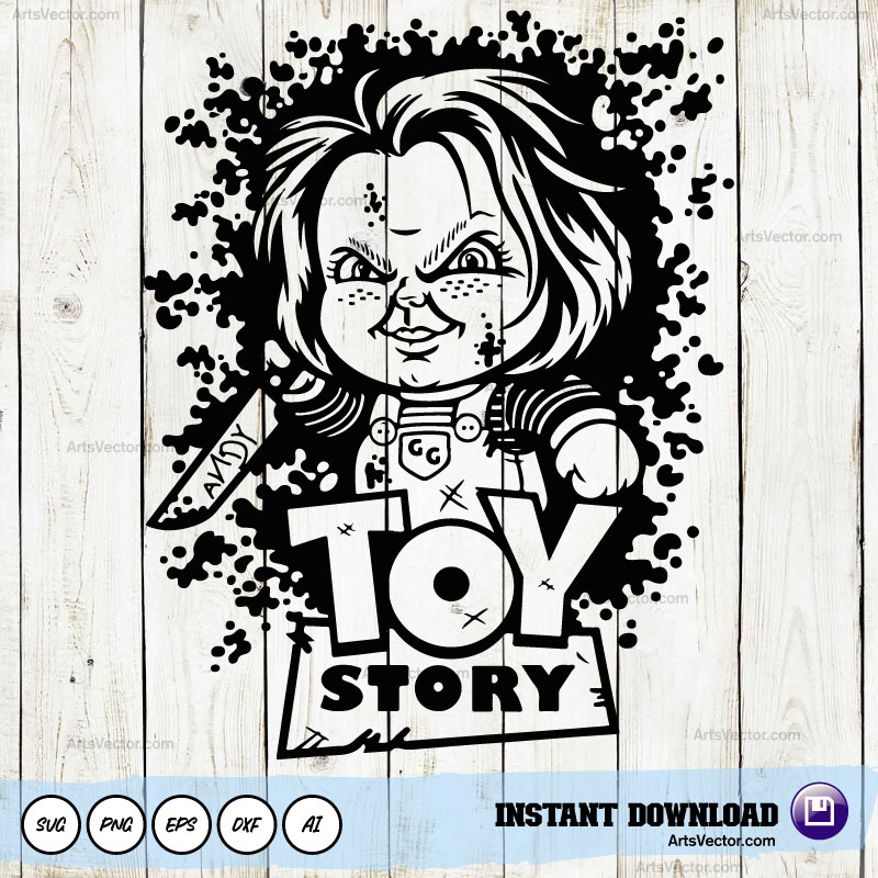 Toy Story Chucky SVG PNG EPS DXF AI