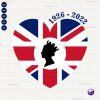 UK Heart Flag Queen Elizabeth SVG PNG