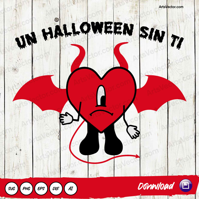 Un Halloween Sin ti Devil SVG PNG EPS DXF AI