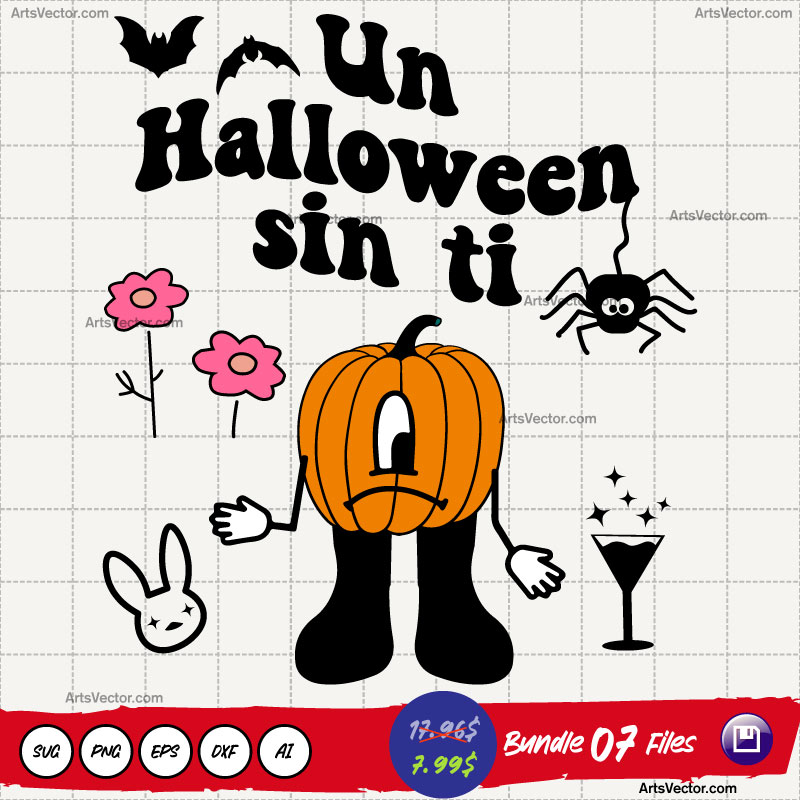 Bad Bunny Halloween Spooky Chucky Bundle 07 SVG PNG EPS DXF AI