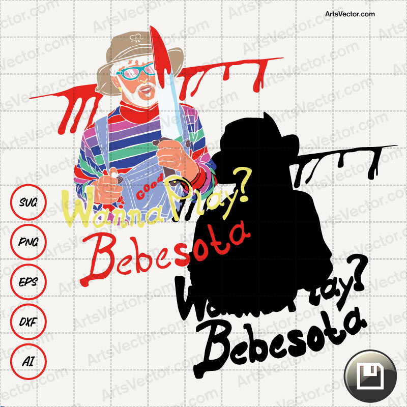 Chucky Bad Bunny Bebesota SVG PNG EPS DXF AI