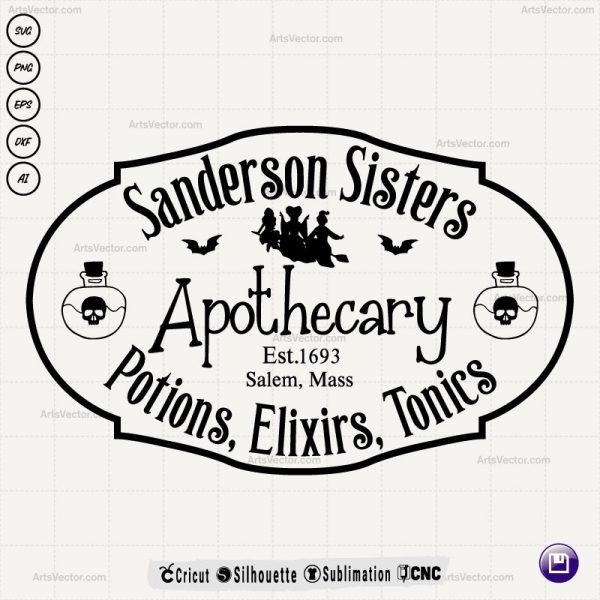 Halloween Sanderson Sisters Bundle 13 SVG PNG EPS DXF AI - Arts Vector