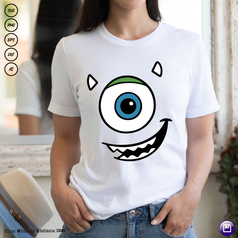 Monsters University Monsters Inc Scare Academy Mike Wazowski SVG PNG EPS DXF AI