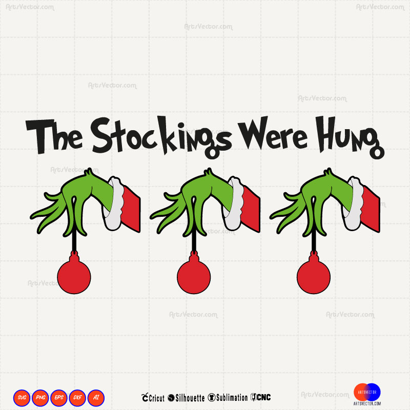 Grinch The Stockings Were Hung SVG PNG