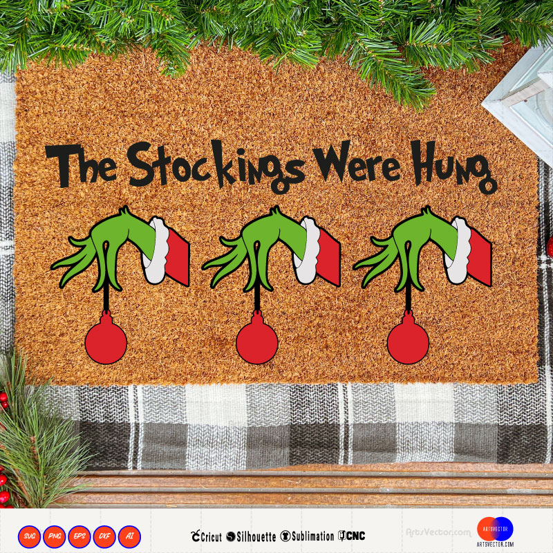 Grinch The Stockings Were Hung SVG PNG