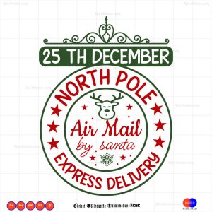 Polar Express 25th December north pole SVG PNG EPS DXF AI - Arts Vector