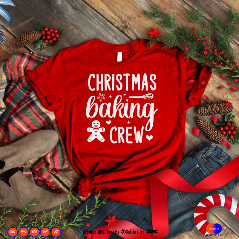 Christmas Baking Crew Gingerbread SVG PNG EPS DXF AI