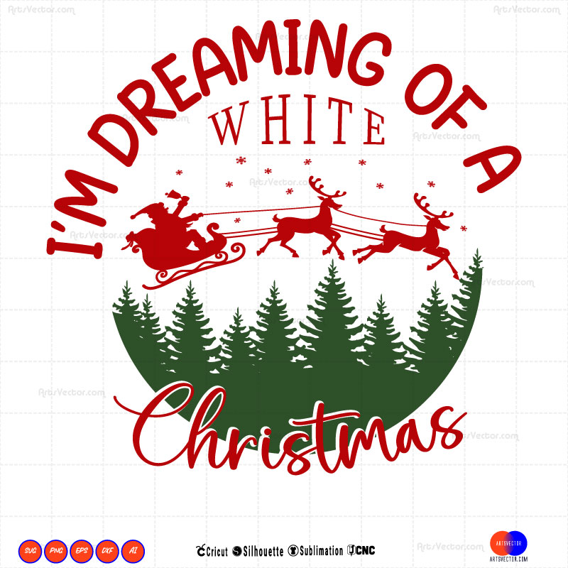 Polar Express I'm dreaming of a white christmas SVG PNG DXF High-Quality Files Download, ideal for craft, sublimation, or print. For Cricut Silhouette and more.