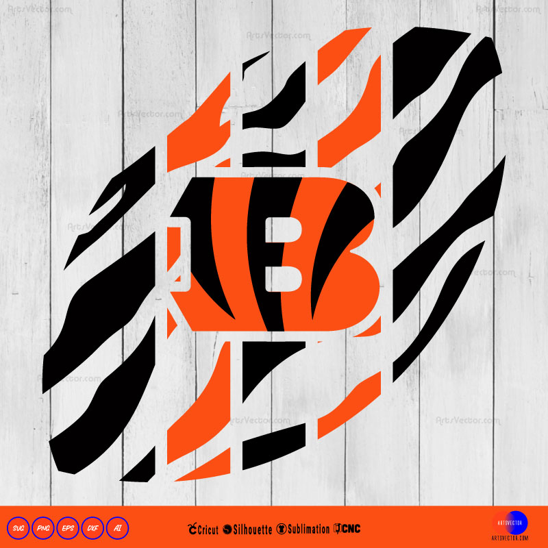 Cincinnati Bengals NFL B SVG PNG DXF High-Quality Files Download, ideal for craft, sublimation, or print. For Cricut Design Space Silhouette and more.