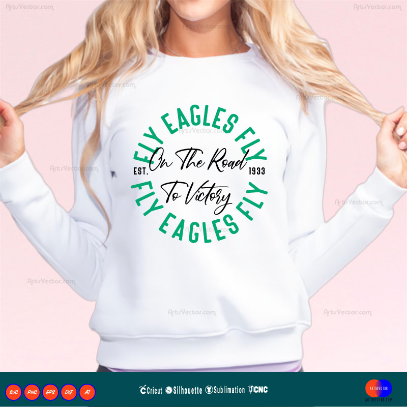 Fight Song Fly Eagles Fly Philadelphia Eagles SVG PNG EPS DXF AI