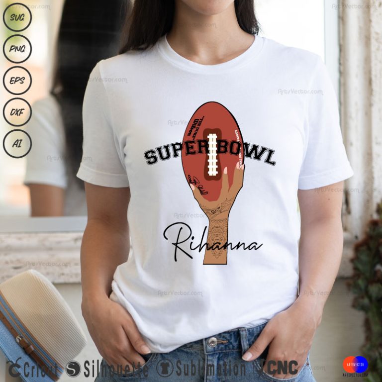 Superbowl 2023 Rihanna Halftime show SVG PNG EPS DXF AI - Arts Vector