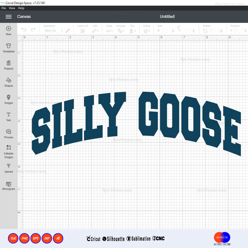 Silly goose university sweatshirt SVG PNG EPS DXF AI