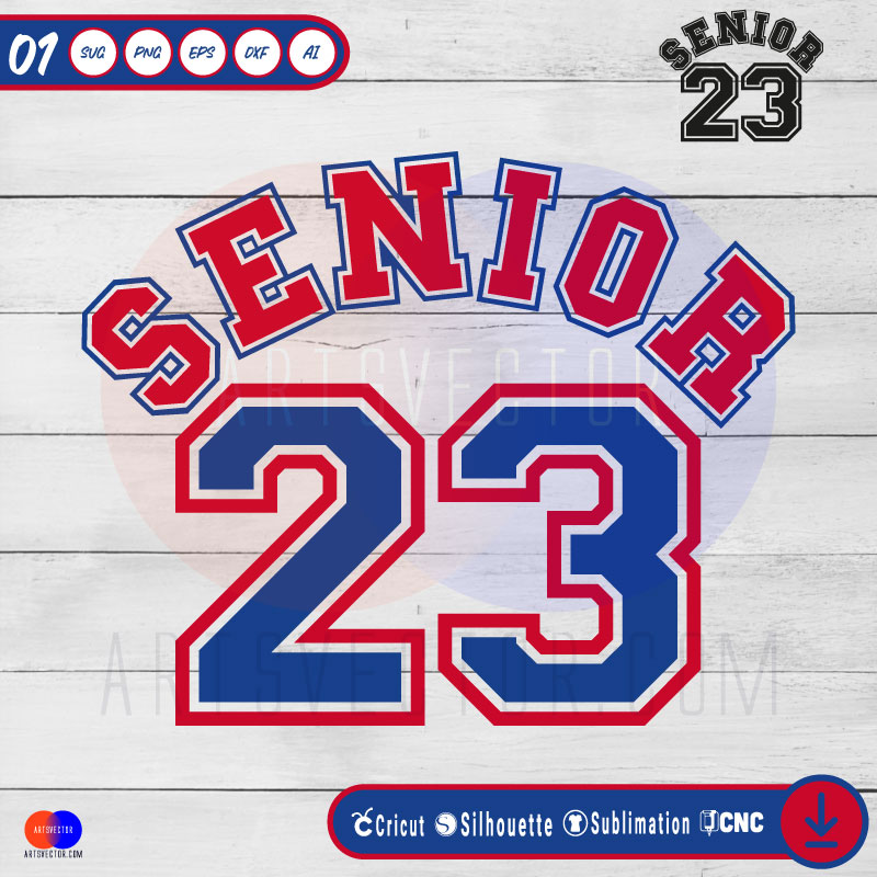 Air Senior 23 Senior 2023 SVG PNG DXF High-Quality Files Download, ideal for craft, sublimation, or print. For Cricut Design Space Silhouette and more.