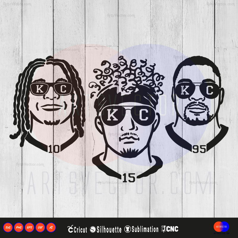 Chris jones Isiah Pacheco Mahomes SVG PNG DXF High-Quality Files Download, ideal for craft, sublimation, or print. For Cricut Design Space Silhouette and more.