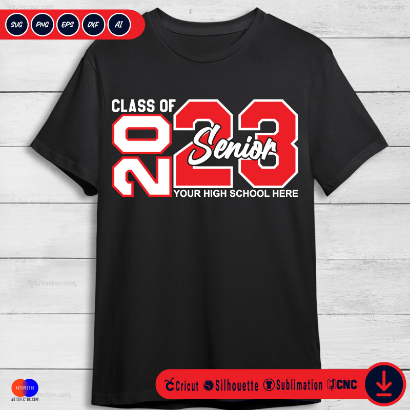 Class of 2023 Senior SVG PNG DXF High-Quality Files Download, ideal for craft, sublimation, or print. For Cricut Design Space Silhouette and more.