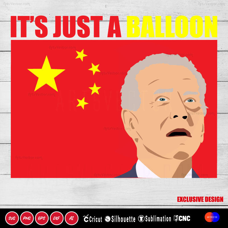 Chinese Spy Balloon biden SVG PNG EPS DXF AI