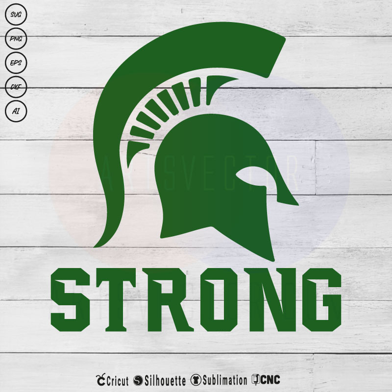 New Michigan State MSU Spartan Strong SVG PNG EPS DXF AI