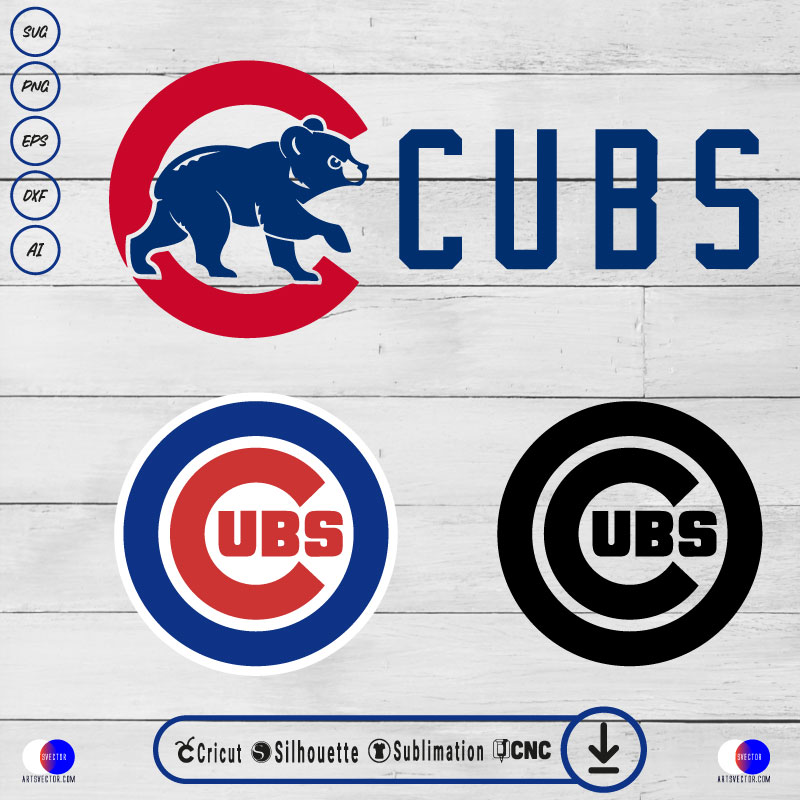 Cubs baseball SVG PNG DXF High-Quality Files Download, ideal for craft, sublimation, or print. For Cricut Design Space Silhouette and more.