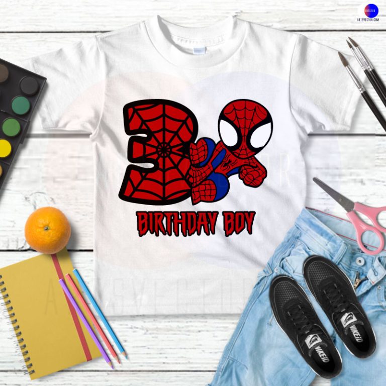 Rd Birthday Boy Spiderman Birthday Svg Png Eps Dxf Ai Arts Vector