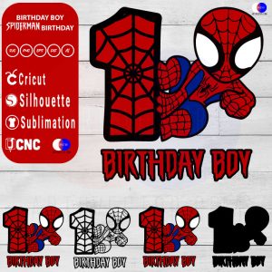 1st Birthday Boy Spiderman Birthday Svg Png Eps Dxf Ai - Arts Vector