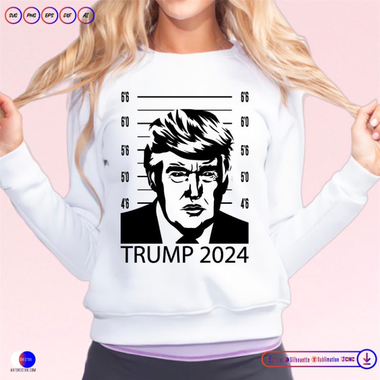 Trump Mugshot 2024 SVG PNG EPS DXF AI - Arts Vector