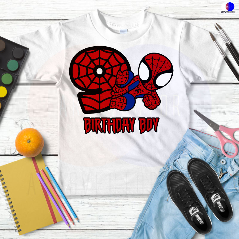 9th Birthday Boy Spiderman Birthday SVG PNG EPS DXF AI