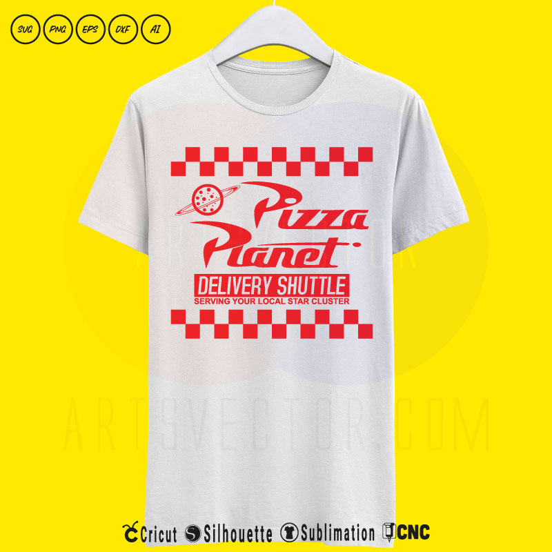 Delivery Shuttle Pizza Planet SVG PNG EPS DXF AI