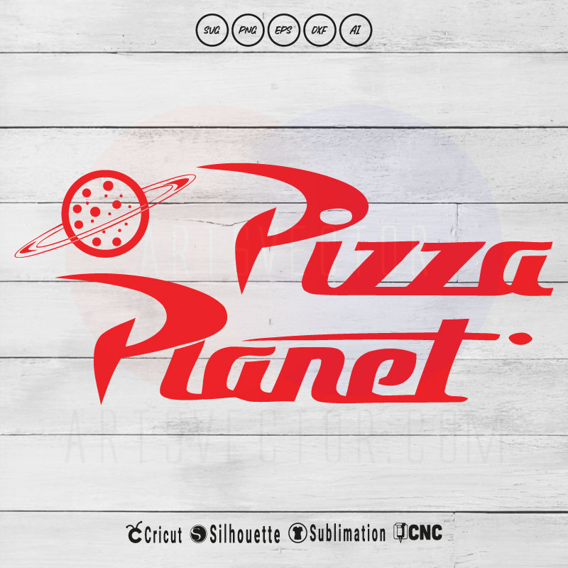 Toy Story Pizza Planet SVG PNG DXF High-Quality Files Download, ideal for craft, sublimation, or print. For Cricut Design Space Silhouette and more.