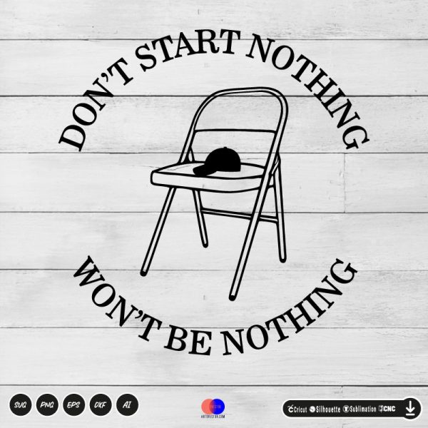 A stylized graphic with the phrase 'Don’t start nothing won’t be nothing' in bold, graffiti-style lettering, symbolizing the power of silence before the storm.