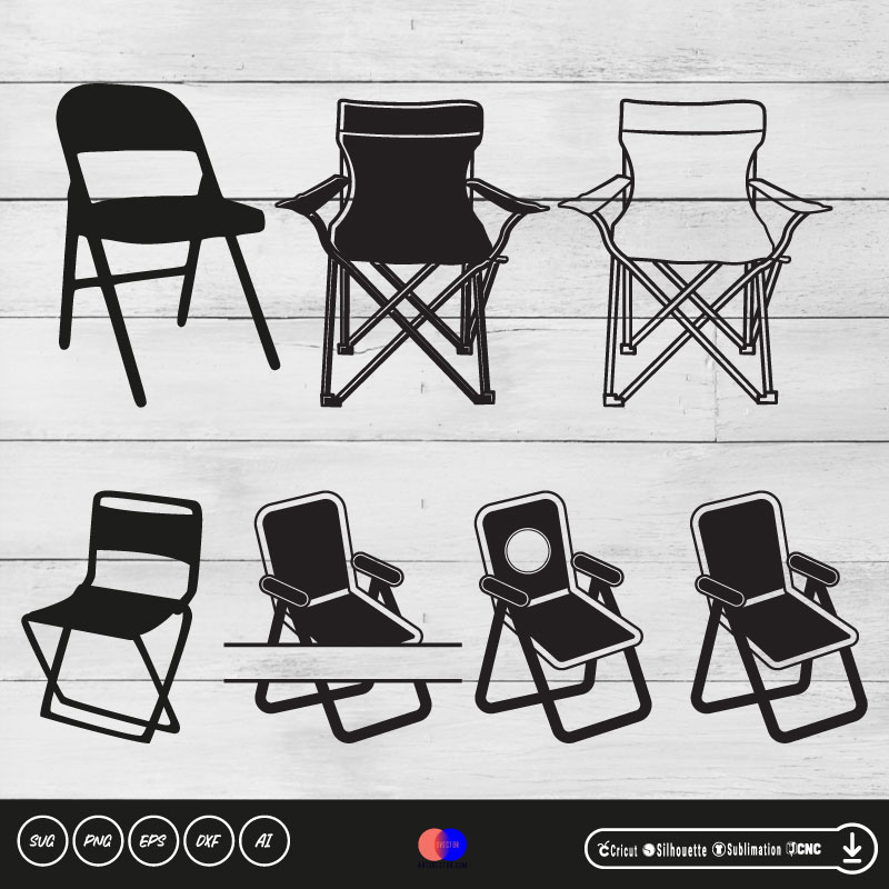 Folding Chair SVG PNG EPS DXF AI