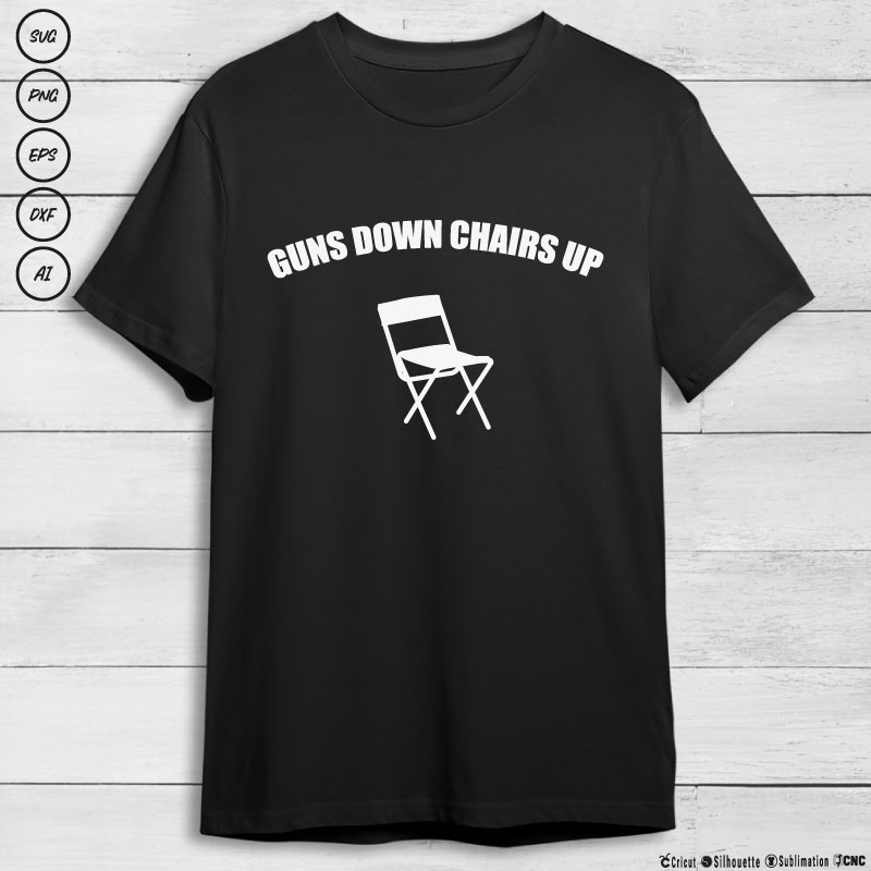 Guns Down Chairs Up Montgomery riverfront brawl SVG PNG DXF High-Quality Files Download, ideal for craft, sublimation, or print. For Cricut Design Space Silhouette and more.