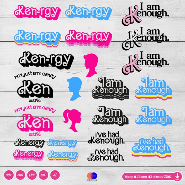 Ken Barbie I'am kenough SVG PNG EPS DXF AI - Arts Vector