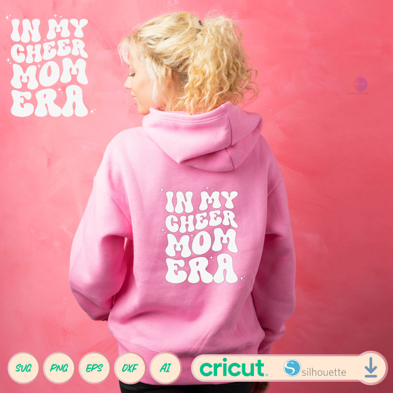 Wavy In my cheer mom era SVG PNG EPS DXF AI