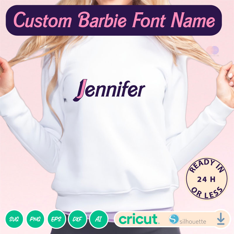 Retro Barbi Font Custom Barbie Font Name SVG PNG EPS DXF AI