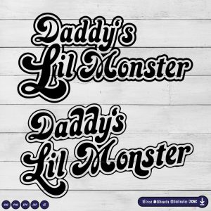 daddy’s lil monster SVG PNG EPS DXF AI Vector - Arts Vector