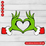 Grinch Hands Love Merry Grinchmas Svg Png Eps Dxf Ai Vector Arts Vector