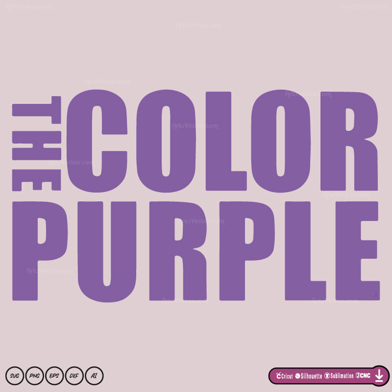 The color purple SVG PNG DXF Vector High-Quality Files Download, ideal for craft, sublimation, or print. For Cricut Design Space Silhouette and more.
