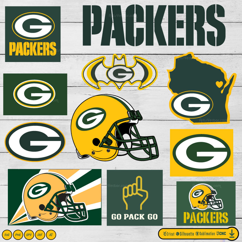 Green bay packers SVG bundle SVG PNG DXF Vector High-Quality Files Download, ideal for craft, sublimation, or print. For Cricut Design Space Silhouette and more.