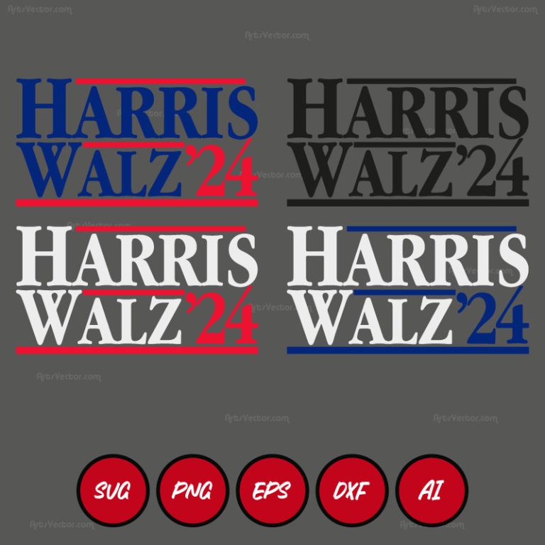 Harris Walz 2024 SVG PNG EPS DXF AI Vector Arts Vector