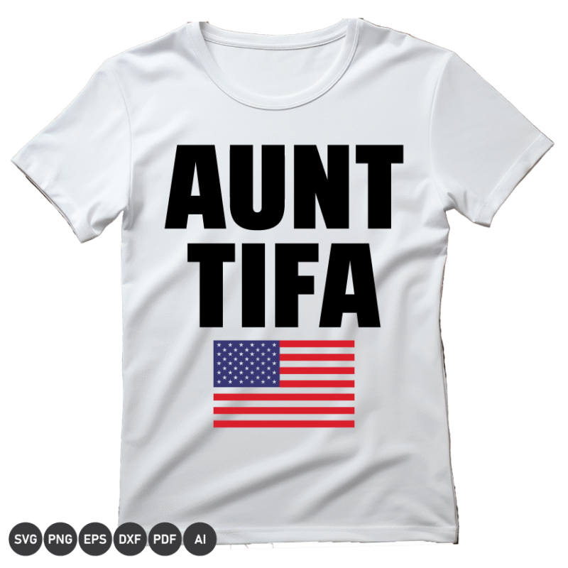 Aunt Tifa SVG PNG DXF Vector High-Quality Files Download, ideal for craft, sublimation, or print. For Cricut Design Space Silhouette and more.