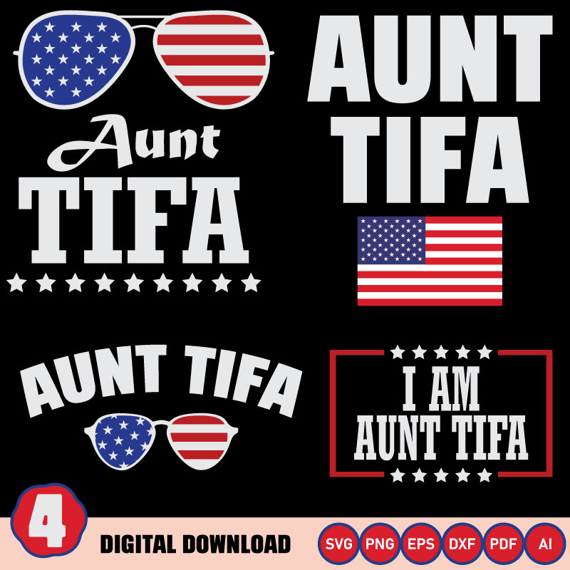 Aunt Tifa Bundle SVG PNG EPS DXF PDF AI Vector