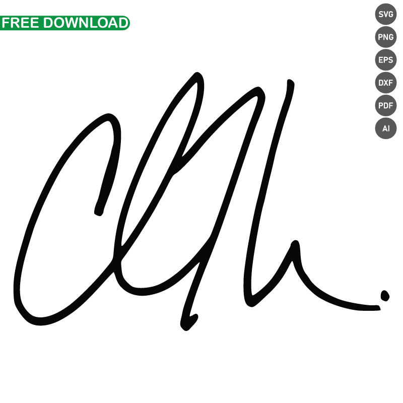 Charlie Kirk Signature Free SVG PNG EPS DXF PDF AI Vector