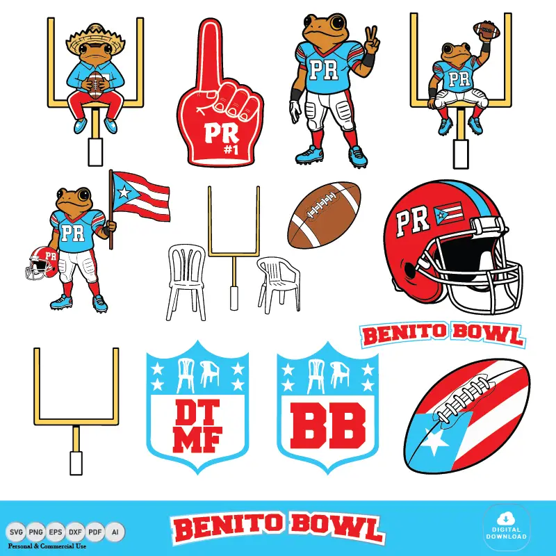 Bundle 13 DTMF sapo concho SVG Cricut PNG Sublimation & EPS DXF PDF Vector
