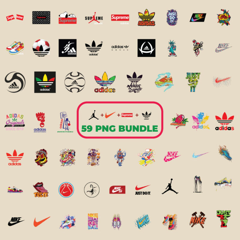 Adidas , Supreme, Jordan & NIKE PNG Sublimation & print.